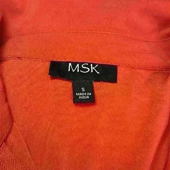 MSK Asymmetrical Dress with ORing Gold Zippered Collared Neckline Women Sz Small - Picture 6 of 10